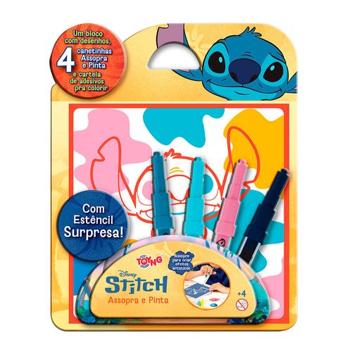 Kit de Pintura Disney - Assopra e Pinta Stitch - Toyng