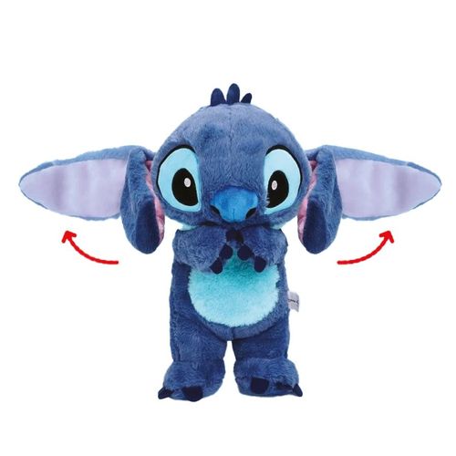 Pelúcia Interativa Disney - Stitch que Levanta Orelha - Disney - 30 cm -Multikids