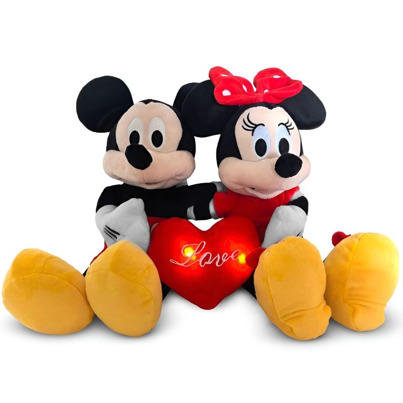 MLABR2429 - Pelucia de Dia dos Namorados - Mickey e Minnie - Disney - Com Luz - Multikids 1.jpg