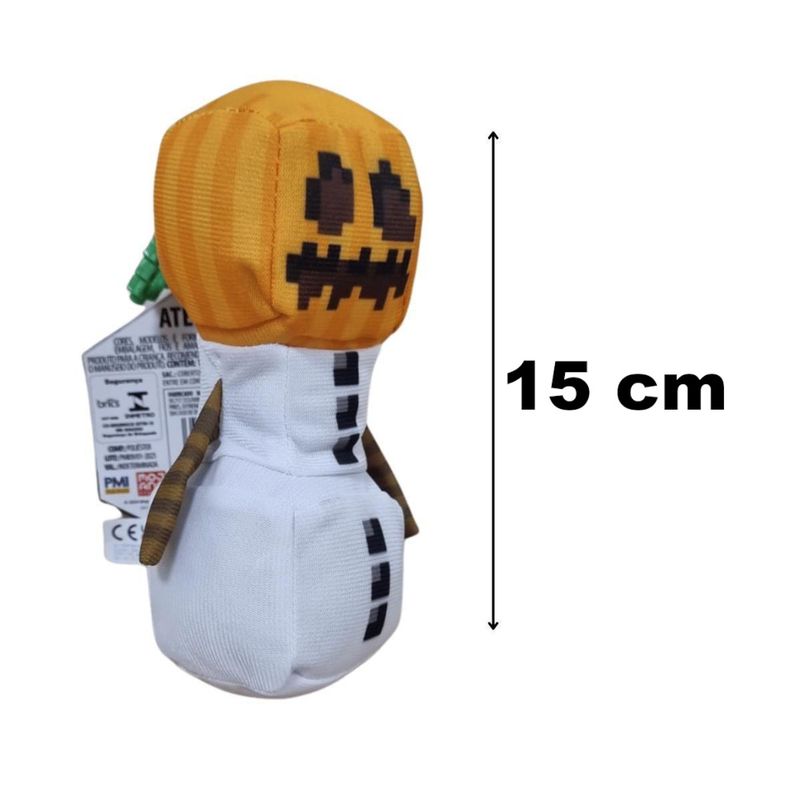 MLABR2454 A - Pelucia Minecraft - Golem de Neve - Mojang - 15 cm - Multikids 2.jpg
