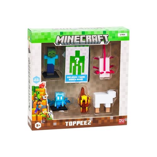 Conjunto Minecraft - Zumbi, Allay, Blaze, Ovelha e Axolote - Mojang - Multikids