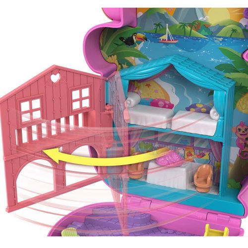 Playsey Polly Pocket - Mãe Macaco e seu Bebê - Mattel