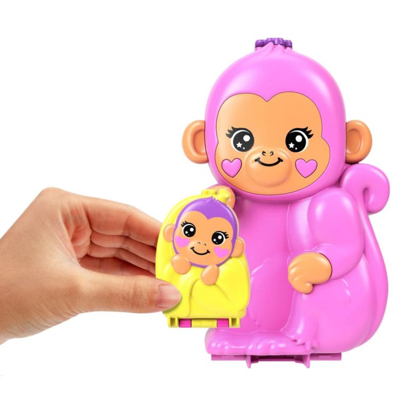 MATGKJ93 HWP04 - Playsey Polly Pocket - Mae Macaco e seu Bebe - Mattel 4.jpg