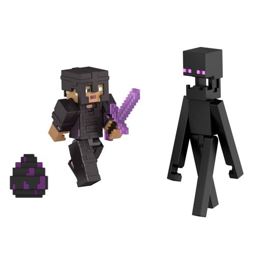 Figuras Articuladas Minecraft - Kai Conquistador - Mojang - Mattel