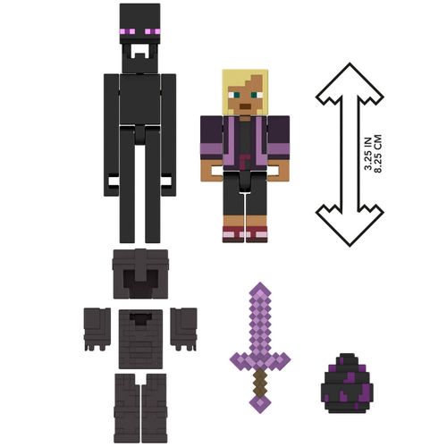 Figuras Articuladas Minecraft - Kai Conquistador - Mojang - Mattel