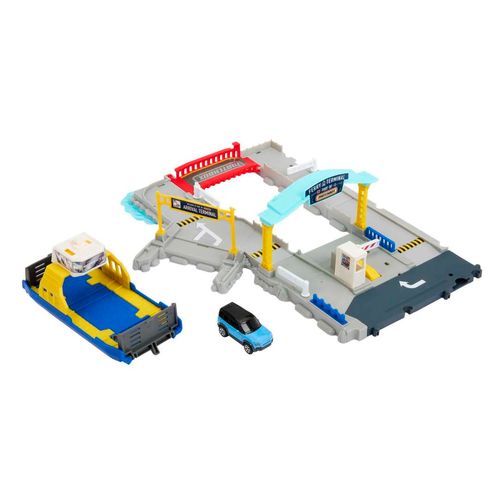 Playset com Carrinho - Porto de Balsa - Matchbox - Action Drivers - Mattel