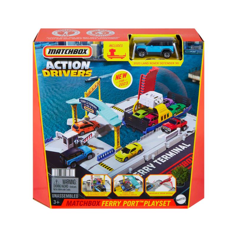 MATGVY82 HMH29 - Playset com Carrinho - Porto de Balsa - Matchbox - Action Drivers - Mattel 2.jpg