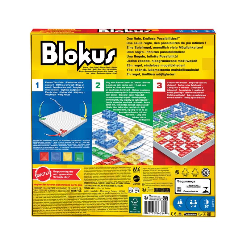 MATBJV44 - Jogo de Tabuleiro - Blokus - Mattel 5.jpg