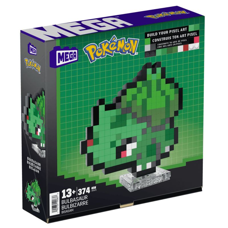 MATHTH75 - Blocos de Montar - Bulbasaur Pixel Art - Pokemon - Mega - 374 Pecas - Mattel 2.jpg