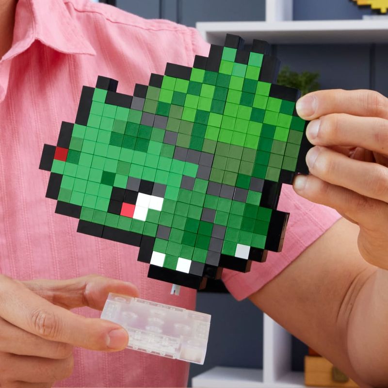 MATHTH75 - Blocos de Montar - Bulbasaur Pixel Art - Pokemon - Mega - 374 Pecas - Mattel 7.jpg