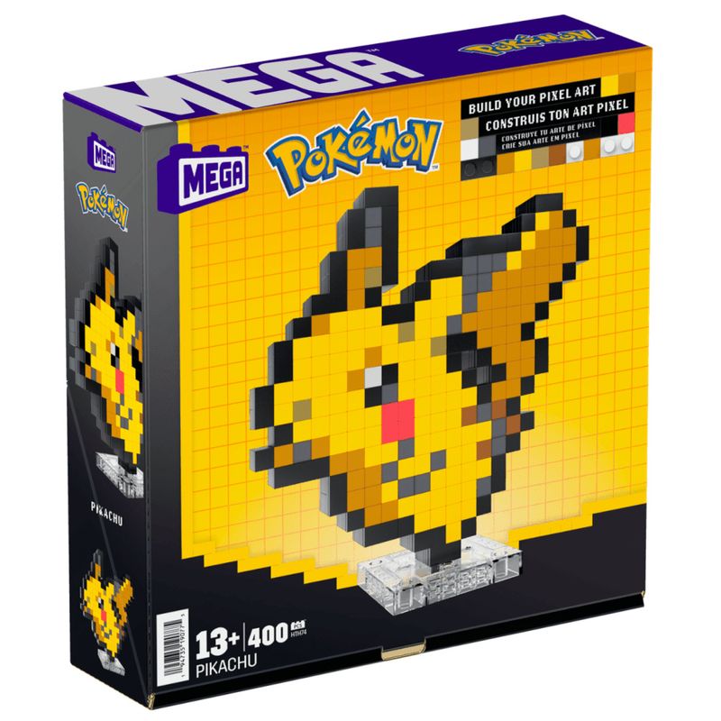 MATHTH74 - Blocos de Montar - Pikachu Pixel Art - Pokemon - Mega - 400 Pecas - Mattel 2.jpg