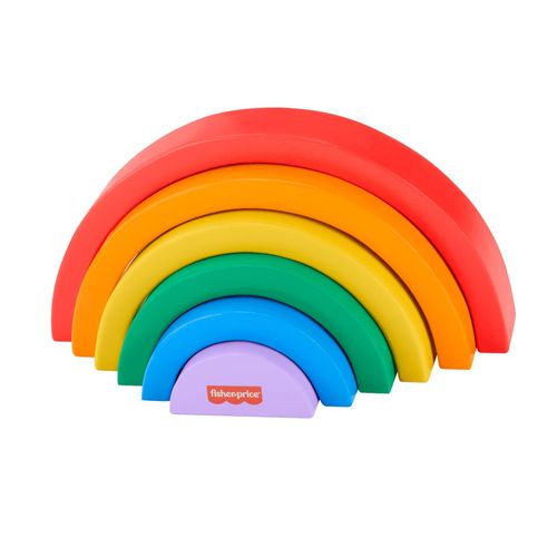 Brinquedo Infantil - Arco-Íris de Empilhamento de Madeira - Fisher-Price