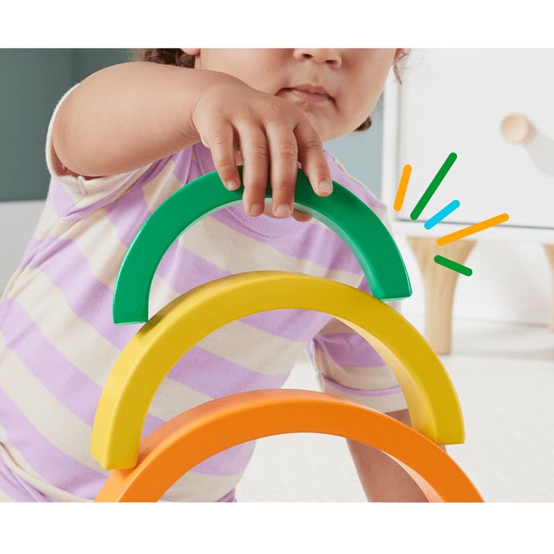 MATHXT73 - Brinquedo Infantil - Arco-Iris de Empilhamento de Madeira - Fisher-Price 5.jpg