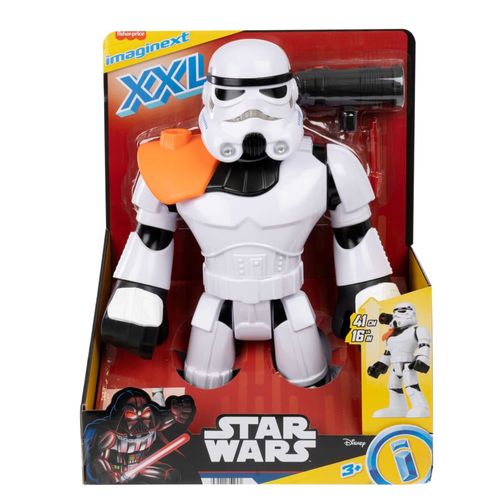 Figura Imaginext - Stormtrooper XXL com Lançador - Star Wars - 41 cm - Fisher-Price