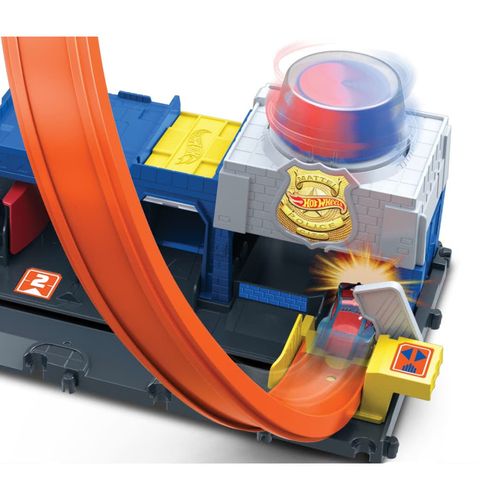Pista com Carrinho Hot Wheels - Super Delegacia - City - Mattel