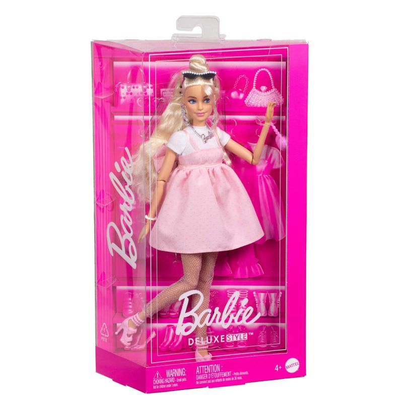 MATHYV27 - Boneca Barbie - Vestido Rosa com Laco - Deluxe Styles - Mattel 2.jpg