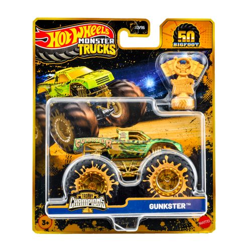 Carrinho Hot Wheels - Gunkster - Trophy Champions - Monster Truck - 1:64 - Mattel