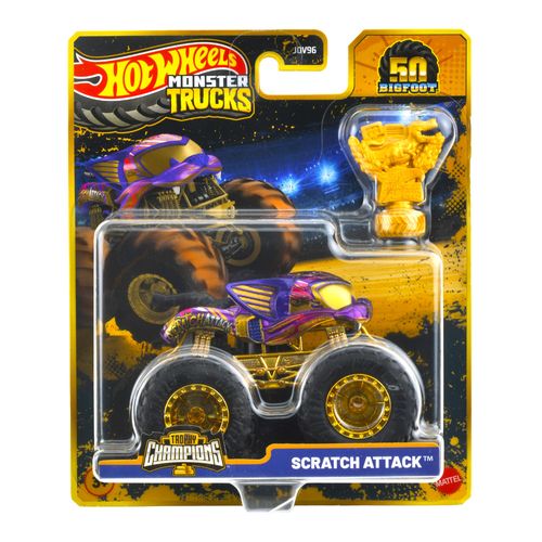 Carrinho Hot Wheels - Scratch Attack - Trophy Champions - Monster Truck - 1:64 - Mattel