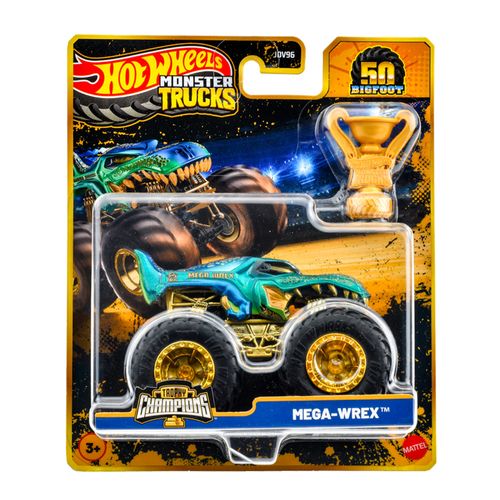 Carrinho Hot Wheels - Mega-Wrex - Trophy Champions - Monster Truck - 1:64 - Mattel
