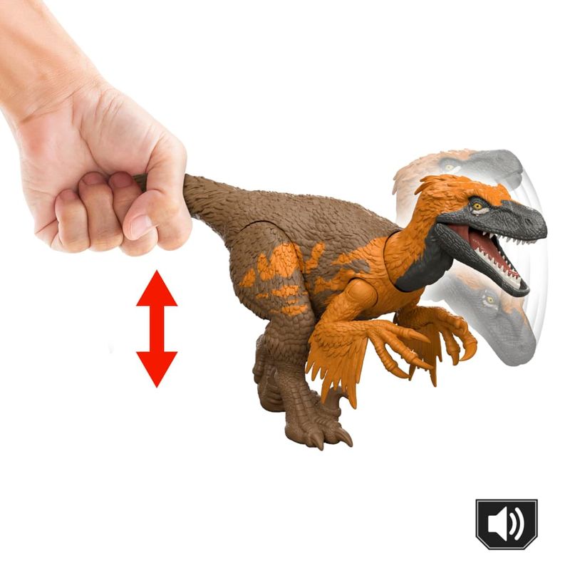 MATJGB87 JGC80 - Dinossauro Articulado com Som - Utahraptor - Wild Roar - Jurassic World - 30 cm - Mattel 4.jpg