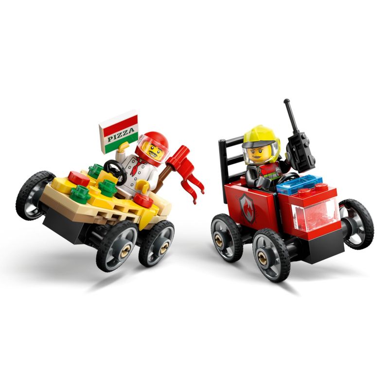 LEG60458 - LEGO City - Carro de Pizza vs Caminhao de Bombeiros - 70 Pecas - 60458 3.jpg