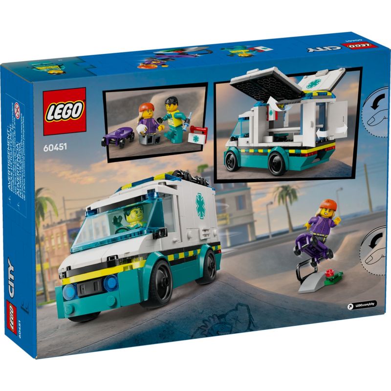 LEG60451 - LEGO City - Ambulancia de Emergencia - 184 Pecas - 60451 5.jpg