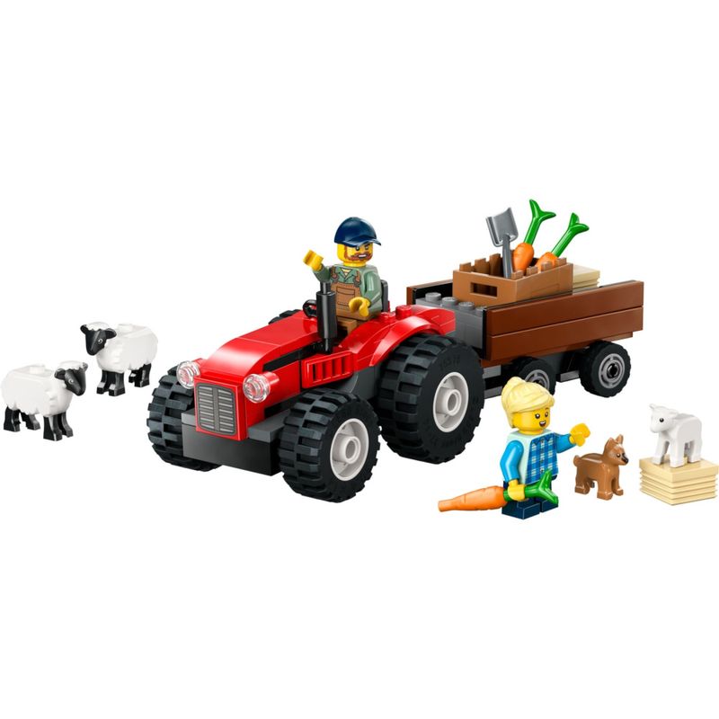 LEG60461 - LEGO City - Trator Agricola Vermelho com Reboque e Ovelhas - 116 Pecas - 60461 2.jpg