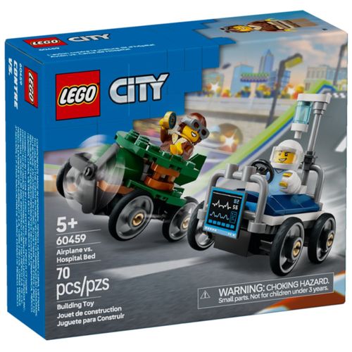 LEGO City - Carro de Avião vs Cama de Hospital - 70 Peças - 60459