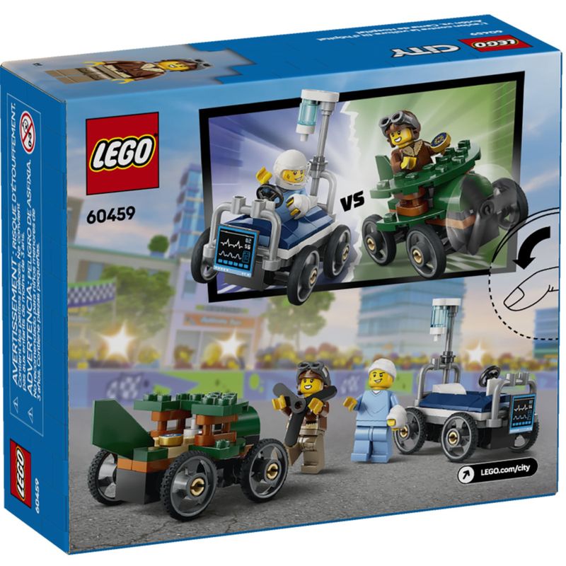 LEG60459 - LEGO City - Carro de Aviao vs Cama de Hospital - 70 Pecas - 60459 4.jpg