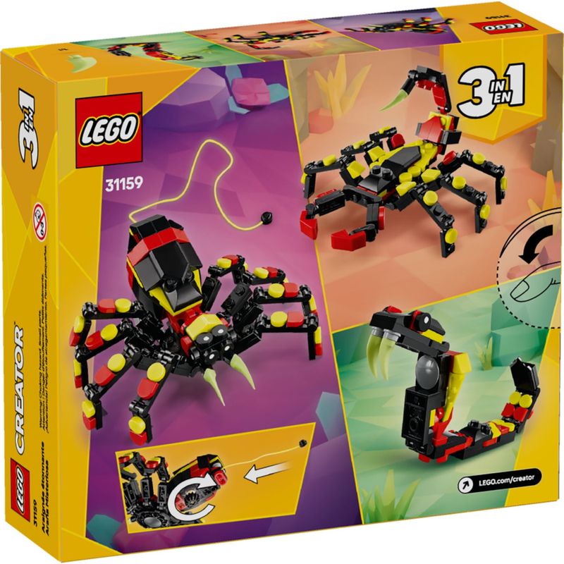 LEG31159 - LEGO Creator 3 em 1 - Animais Selvagens Aranha Surpreendente - 153 Pecas - 31159 10.jpg