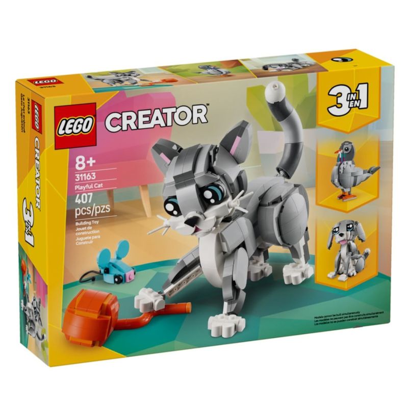 LEG31163 - LEGO Creator 3 em 1 - Gato Brincalhao - 407 Pecas - 31163 1.jpg