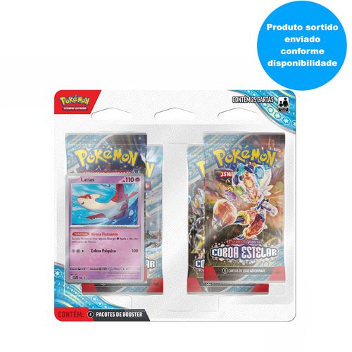 Jogo de Cartas Pokémon - Latias e Tinkaton - Blister Quadruplo Pokémon - Coroa Estelar - Sortido - Copag
