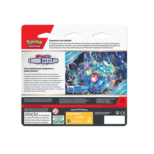 Jogo de Cartas Pokémon - Latias e Tinkaton - Blister Quadruplo Pokémon - Coroa Estelar - Sortido - Copag