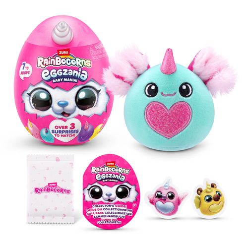Ovo com Pelúcia Surpresa - Baby Mania - Eggzania - Rainbocorns - Sortido - Fun