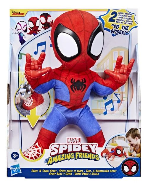 Pelúcia Interativa - Spidey Man - Amazing Friends Dance - Disney Junior - Hasbro