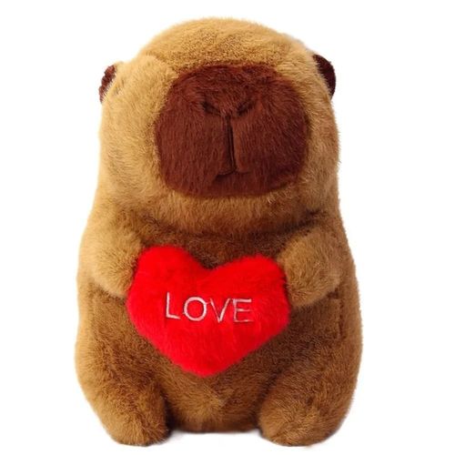 Pelúcia - Capivara com Coração - Love - BBR Toys