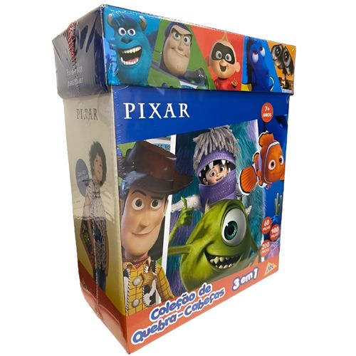 Maleta com Quebra-Cabeças 3 em 1 - Pixar - Disney - Toyster