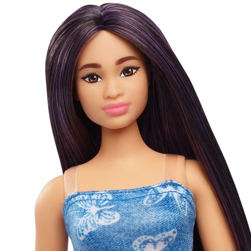 Boneca Barbie - Vestido de Borboletas e Botas Rosas - Fashionista - Mattel
