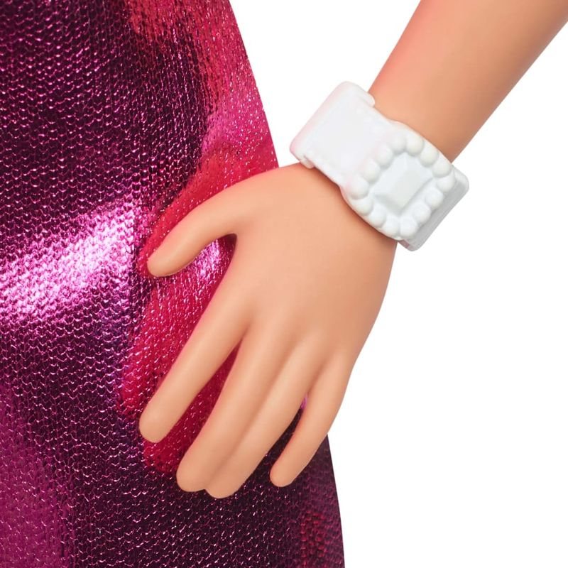 MATFBR37 230 - Boneca Barbie - Vestido Rosa de Pele - Fashionista - Mattel 5
