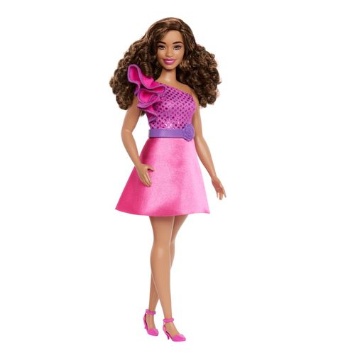 Boneca Barbie - Vestido Rosa Brilhante - Fashionista - Mattel
