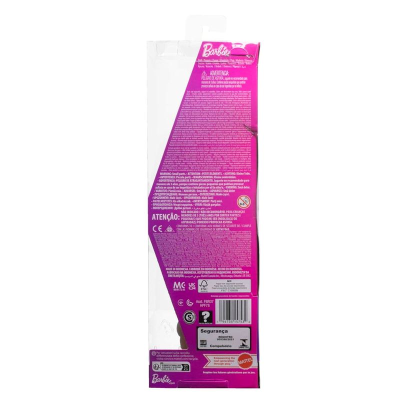 MATFBR37 202 - Boneca Barbie - Vestido de Impressao Girl Power - Fashionista - Mattel 4
