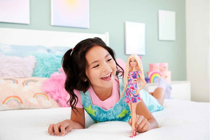 MATFBR37 223 - Boneca Barbie - Vestido Colorido Cabelo Comprido - Fashionista - Mattel 6