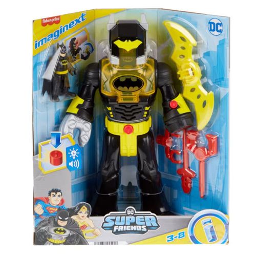 Boneco - Batman Insider e Robô Exoesqueleto com Luz e Som - Imaginext DC Super Friends - Fisher Price - Mattel
