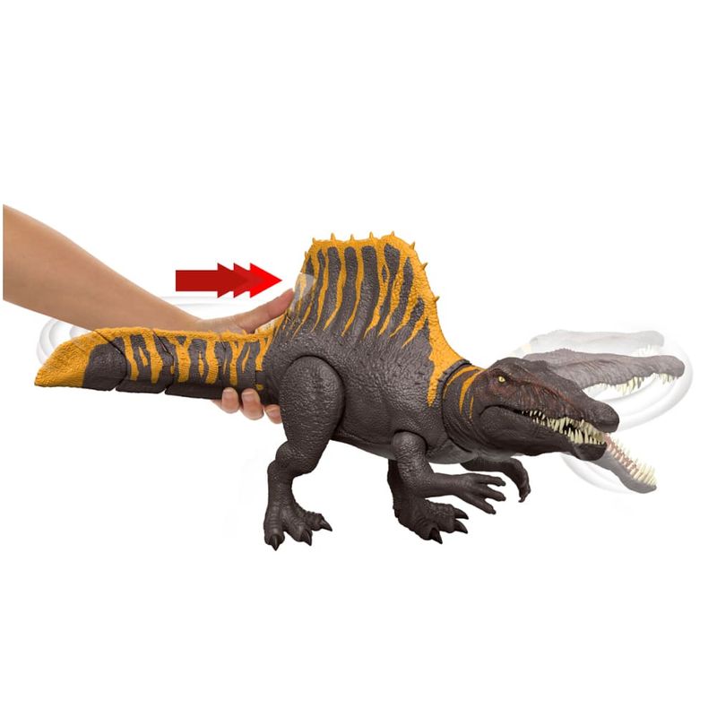 MATJGB56 - Dinossauro Articulado com Som - Jurassic World - Tail Thrasher - Spinosaurus - 56cm - Mattel 4