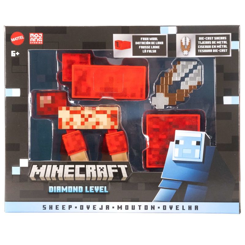 MATHLN39 JCV22 - Conjunto Minecraft - Ovelha - Diamond Level - 8 cm - Mattel 2