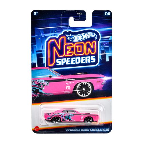 Carrinho Hot Wheels - Dodge Hemi Challenger 1970 - Neon Speeders - 1:64 - Mattel