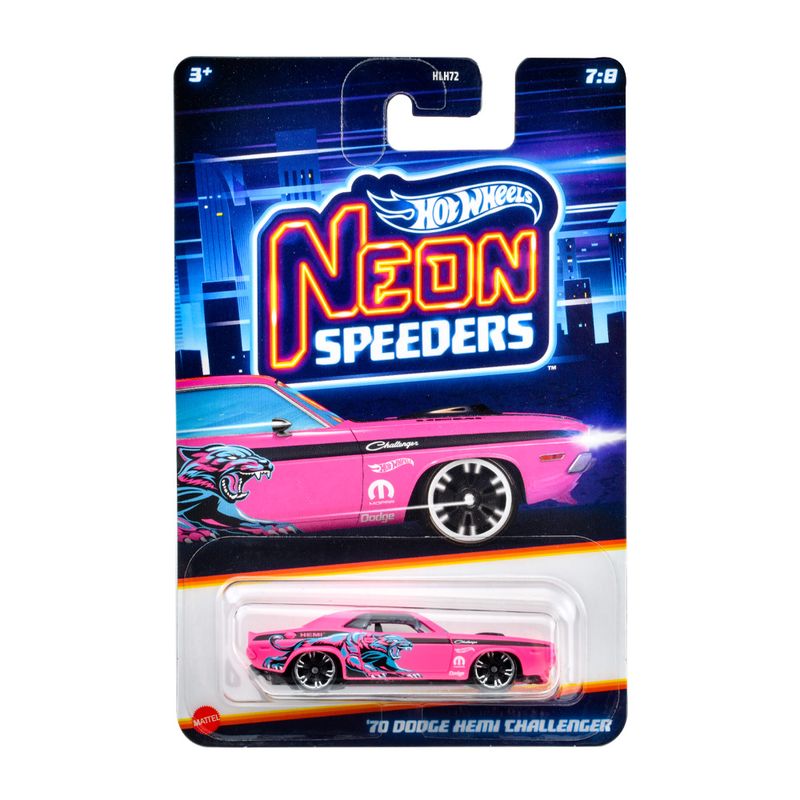 MATHLH72-JBY98---Carrinho-Hot-Wheels---Dodge-Hemi-Challenger-1970---Neon-Speeders---164---Mattel-1