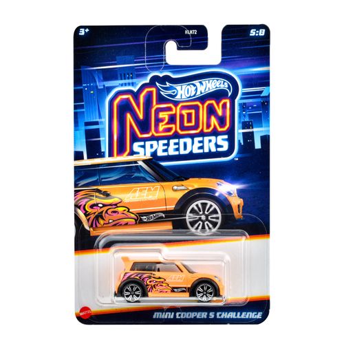 Carrinho Hot Wheels - Mini Cooper S Challenge - Neon Speeders - 1:64 - Mattel
