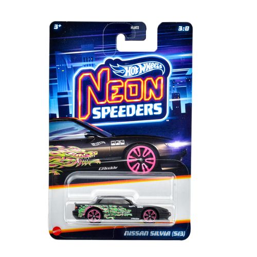 Carrinho Hot Wheels - Nissan Silvia S13 - Neon Speeders - 1:64 - Mattel