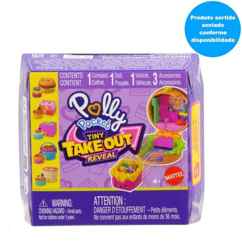 Mini Playset Surpresa Polly Pocket - Tiny Take Out Reveal - Sortido - Mattel